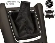 BLACK & BLACK LEATHER GEAR GAITER FITS VAUXHALL OPEL ZAFIRA C TOURER 2012-2017