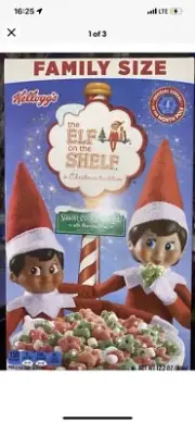 Kellogg’s Christmas Elf On The Shelf Sugar Cookie Cereal Marshmallows 12.2oz Box