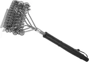 HAKIDZEL Cleaning Brush Grill Scraper for Outdoor Barbecue Scrubbers Brush Grill Cleaning Tools Stainless Steel Scraper Barbecue Tableware Present Griddle Scrubber Stainless Steel Silver