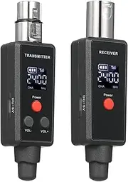 Microphone Wireless System Moving Coil/tor Microphone Wired to Wireless System Multifunctional 2.4G Wireless Adaptor for Signal Transmission ALKOY