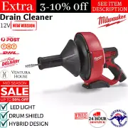 Milwaukee M12 Cordless 12v Drain Snake Tool Only Drain Cleaner Sink Unblocker AU