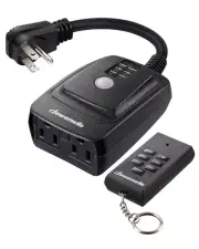 Light Sensor Timer Waterproof, Plug in Timer Switch, 100 Ft Range Remote Control