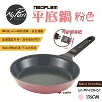 在飛比找樂天市場購物網優惠-【NEOFLAM 耐用富林】28cm平底鍋-粉色 陶瓷不沾鍋