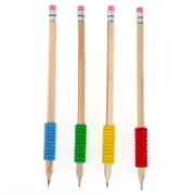 4pcs Soft Grip HB Pencils - Bright School Kids Foam Pencil 4 Assorted Colour