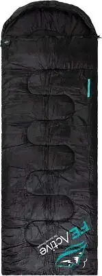FE Active Camping Sleeping Bag - 3-4 Seasons, Extra Long, Hooded, Compact, Li...