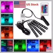 4X RGB 18 Colors Motorcycle ATV 36 LED Neon Under Glow Accent Light Strip Kit