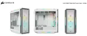 Corsair iCUE 5000T RGB ATX Mid-Tower Case, USB Type-C, 160 RGB LED, Rapid Route, Maximum Cooling, Tool Free Hinged Side Panels, White (LS)