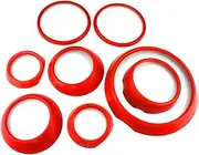 DEMULAX for Mini, Countryman R60 Car Styling Interior Decoration Sticker Cover, Cooper R60 Accessories, R60 Car Vent Decorative Trim(R60 Red)