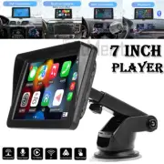 7" Portable Wireless For Carplay Android Auto Car Stereo Radio Bluetooth Camera