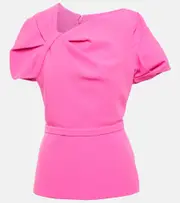 [Safiyaa] Safiyaa Peplum crêpe top AU 16 pink
