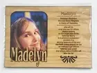 MADELYN Personalized Name Profile Laser Engraved Wood Picture Frame Magnet