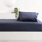 Park Avenue Mega King 500TC Bamboo Cotton Bed Sheet w/ 2x Pillowcases Set Indigo