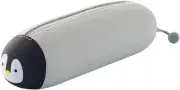 Zipper Pen Case/Pouch, Horizontal, 2.5" x 7.9", Penguin