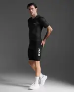 Aero Hex Sleeved Trisuit, 2XU, S, Black/White, Male