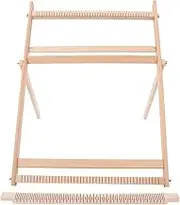 ANKROYU Craft Weaving Loom, Wooden Large Lap Frame, Adjustable Hand Knit Machine, Wooden Weaving Loom Kit, Knitting Weaving Loom for Beginner