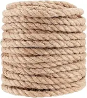 Garden Twine,String, 14mm Thick Jute Rope 10M / 33 Feet，20M/65.6Feet，30M/98.4Feet，50M/164Feet Natural Jute Garden Twine Hemp Rope for DIY Cat Scratch Post Decoration Garden