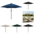 Outdoor Parasol with LED Lights and Steel Pole 300cm Multi Colours vidaXL