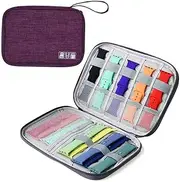 [Rinvanic] Watch Bands Storage Bag, Organizer Holds 10 Watch Bands Waterproof Portable Electronics Travel Watch Straps Carrying Case, Watch Band Storage Bag for Most Sizes of Watch Bands(Purple)