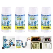 4PCS Drain Dredging Powder - Quick Foaming, Kitchen/Toilet