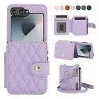 Leather Card Holder Wallet Case Crossbody For Samsung Galaxy Z Flip 6 Flip 5/4/3