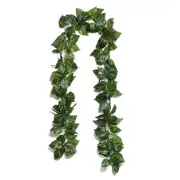 8 ft 3D Green Artificial Pothos Greenery Chain Garland Wedding Party Decorations