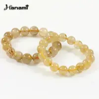 在飛比找momo購物網優惠-【Hanami】財源滿滿天然鈦晶圓珠手鍊