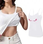 [SSKHE] Camisole with Built in Bras Womens Cotton Camisole Sleeveless Cami Vest Top Yoga Tank Tops