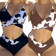 Swimming Costume Set, Ruched Swim Top and High Waist Briefs