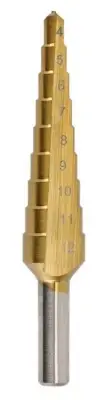 Step Drill 4 - 12mm Straight Flute HSS TiN Coated 8030-M1 Bordo
