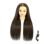FUGUIRENHAIR 30" 80% Human Hair Mannequin Head Styling Training Head Manikin