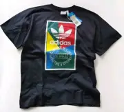 NWT ADIDAS Die Marke Mit Den 3 Streifen The Brand With Three Stripes Black L.