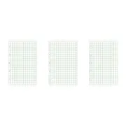 3x 60pc Filofax Pocket Notebook Paper Refill Coloured Stationery Pastel Squared