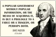 Magnet - James Madison Popular Government Political Quote - 3" x 2" - #31665