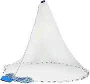 Justivana Saltwater Fishing Cast Net for Bait Trap Fish 4/5/6 Ft Radius Casting Nets with Heavy Duty Zinc Sinker Weight B