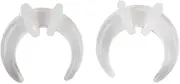 [Pierced Owl] Clear Glass Pincher Taper Plugs with O Rings, Sold as a Pair