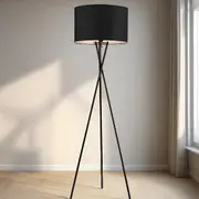 Denise Modern Tripod Floor Lamp in Black, Red, White, Ivory or Wheat