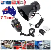 AU STOCK 7 Sound 12V Loud Car Alarm Police Fire Horn Siren PA Speaker MIC System