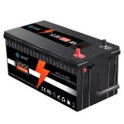 12V 200Ah LiFePO4 Battery Lithium Iron Phosphate Battery 4S200A Built-in BMS for Solar Power System RV House
