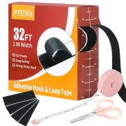32Ft *1 Inch Hook and Loop Tape with Adhesive Back Heavy Duty Double Sided Ad...