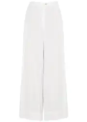 Forte_forte Wide-leg Voile Trousers - White - 2 (UK 10 / S) 2 (UK 10 / S)