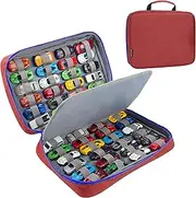 KISLANE Carrying Case for 48 Toy Cars, Kids Storage Case (Red Bag Only)