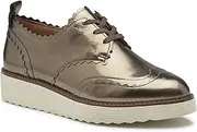 [Johnston & Murphy] Mitzi Scalloped Oxford Shoes for Women – 1.25” Platform Shoes, Women’s Slip On Oxfords