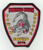 Florida Pompano Beach Tower Squad Rescue Hazmat 61 Fire Dept Patch