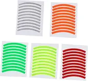 HONMEET 5Pcs Reflective Stickers for Bike Safety High Visibility Bike Spoke Stickers Fluorescent Durable Reflective Tape