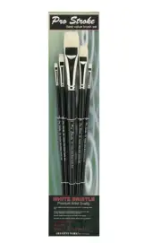 Creative Mark Pro Stroke Premium Artist Bristle Paint Brush Bright 5 Piece Set