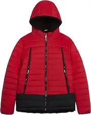 [LONDON FOG] Boys' Reversible Puffer-to-Sherpa Fleece Heavyweight Jacket
