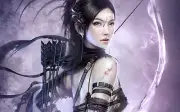 Anime arrows fantasy art looking at viewer bow girl Playmat Gaming Mat