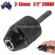 SDS Keyless Drill Chuck 1/2" 20UNF Quick Change Adapter Converter Drills 2-13mm