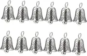 Generic 30pcs Bell Pendant Small Gold Bells Small Bells Tin Charms Bells Hanging Decoration Bell Charm Chocolate Bells Pet Bell Hand Bell Wire for Jewelry Making Jingle Bells Silver Alloy
