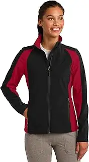 [SPORT-TEK] Ladies Colorblock Soft Shell Jacket. LST970